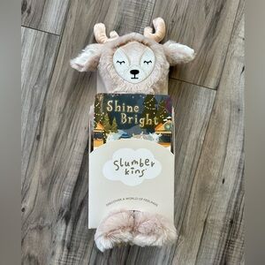 NWT Special Holiday Edition Reindeer Kin Slumberkins Shine Bright Ibex in Pink